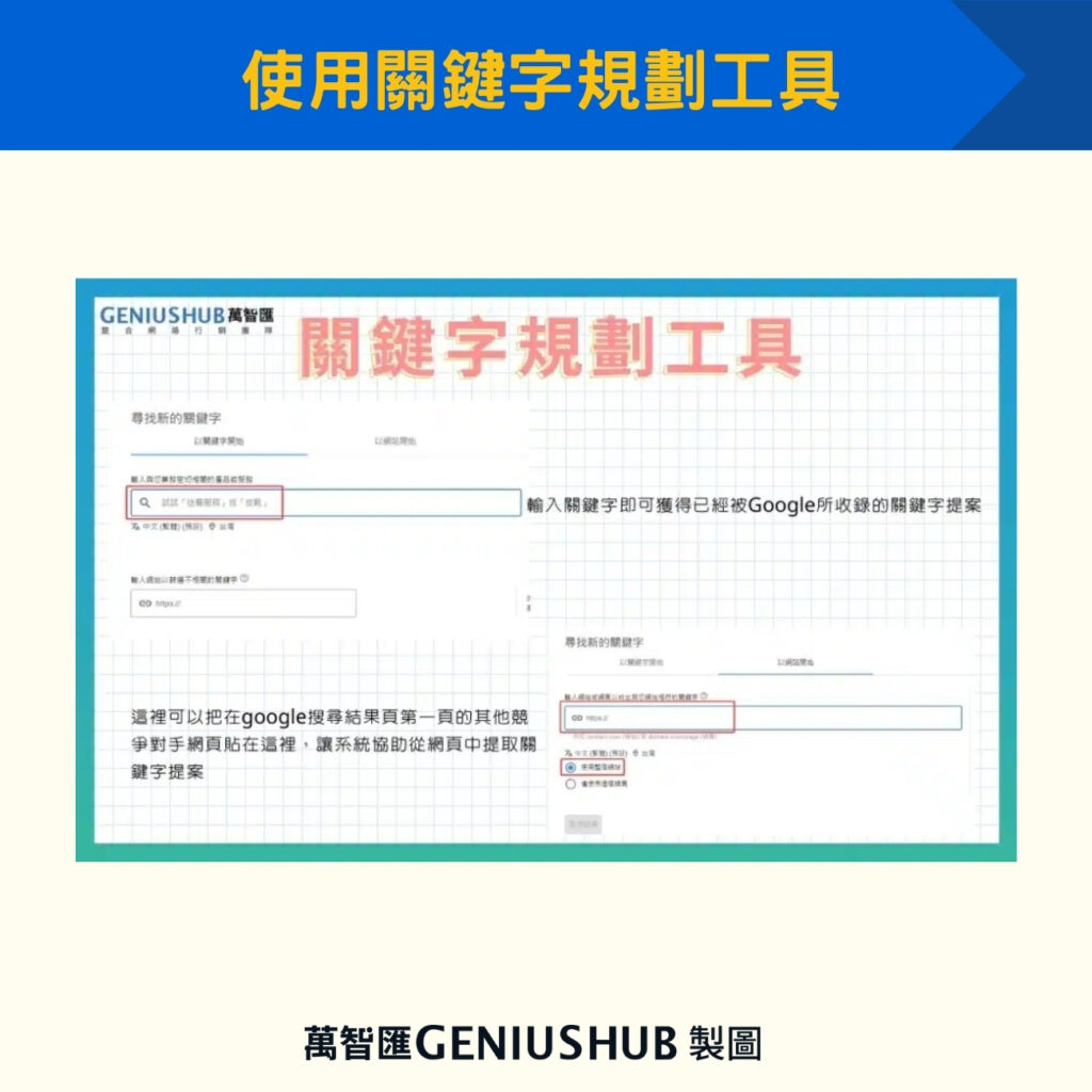 使用關鍵字規劃工具
