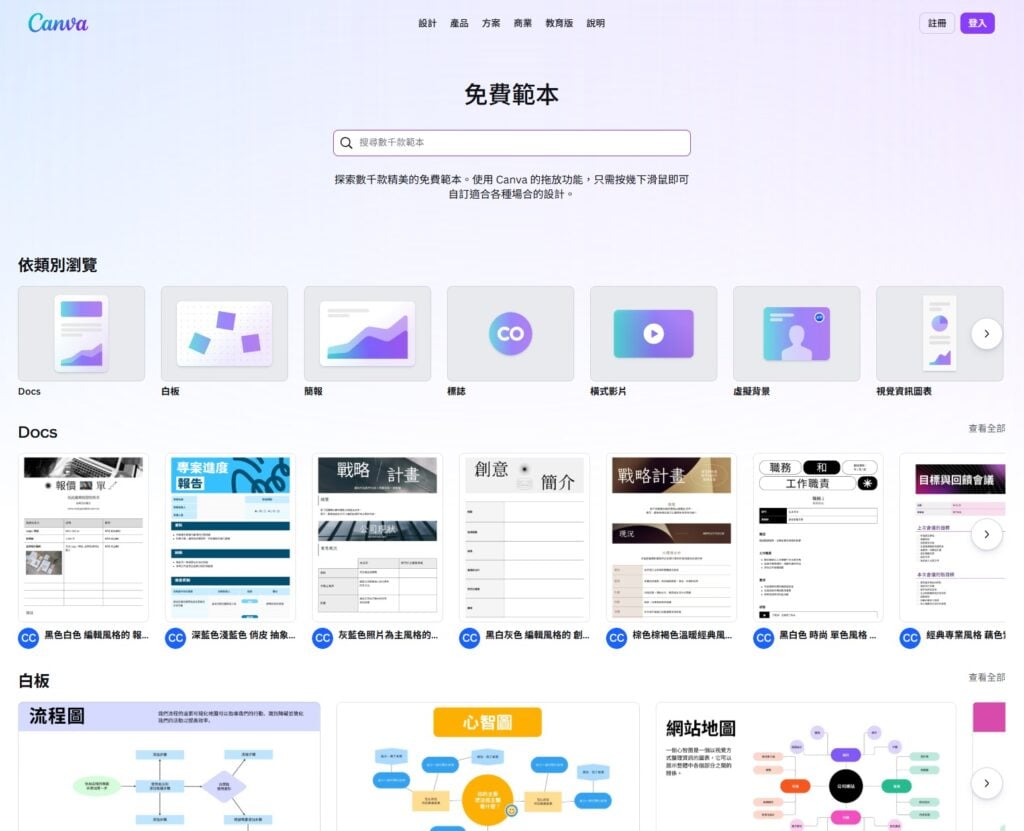 第二步:選擇喜歡的範本進行修改