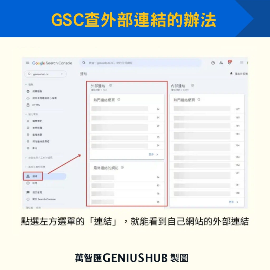 GSC查外部連結的辦法