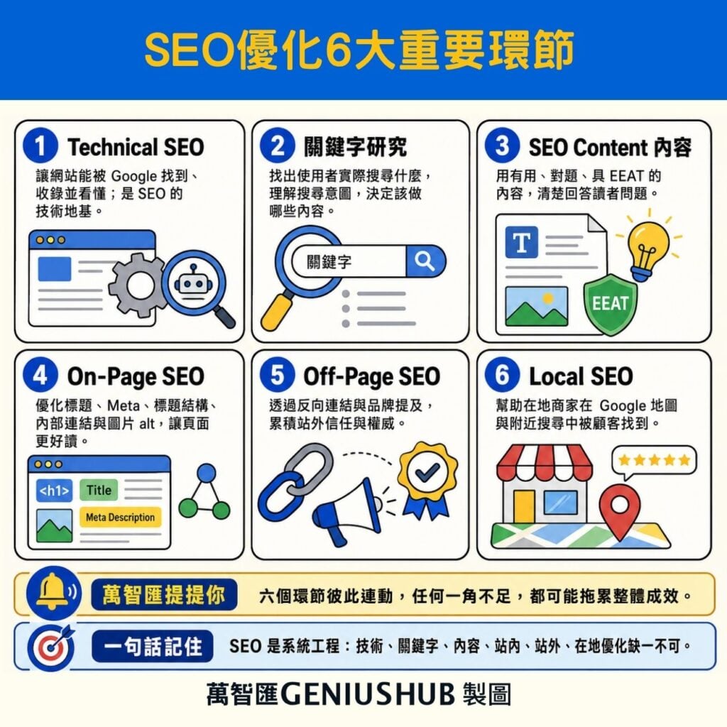 SEO優化的6大環節