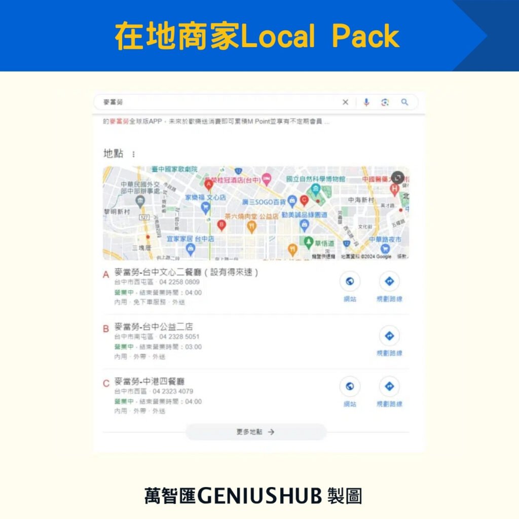在地商家Local Pack
