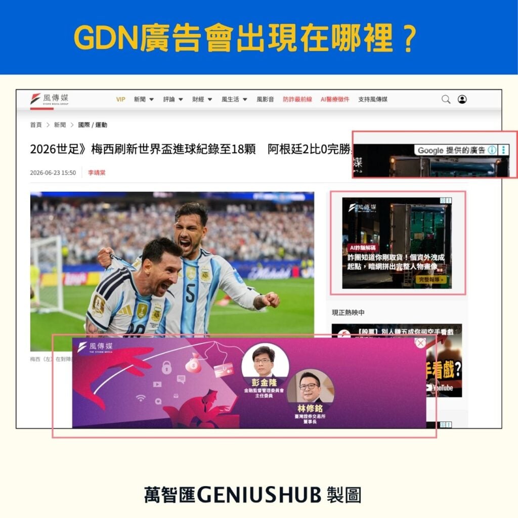 GDN廣告顯示的哪裡?