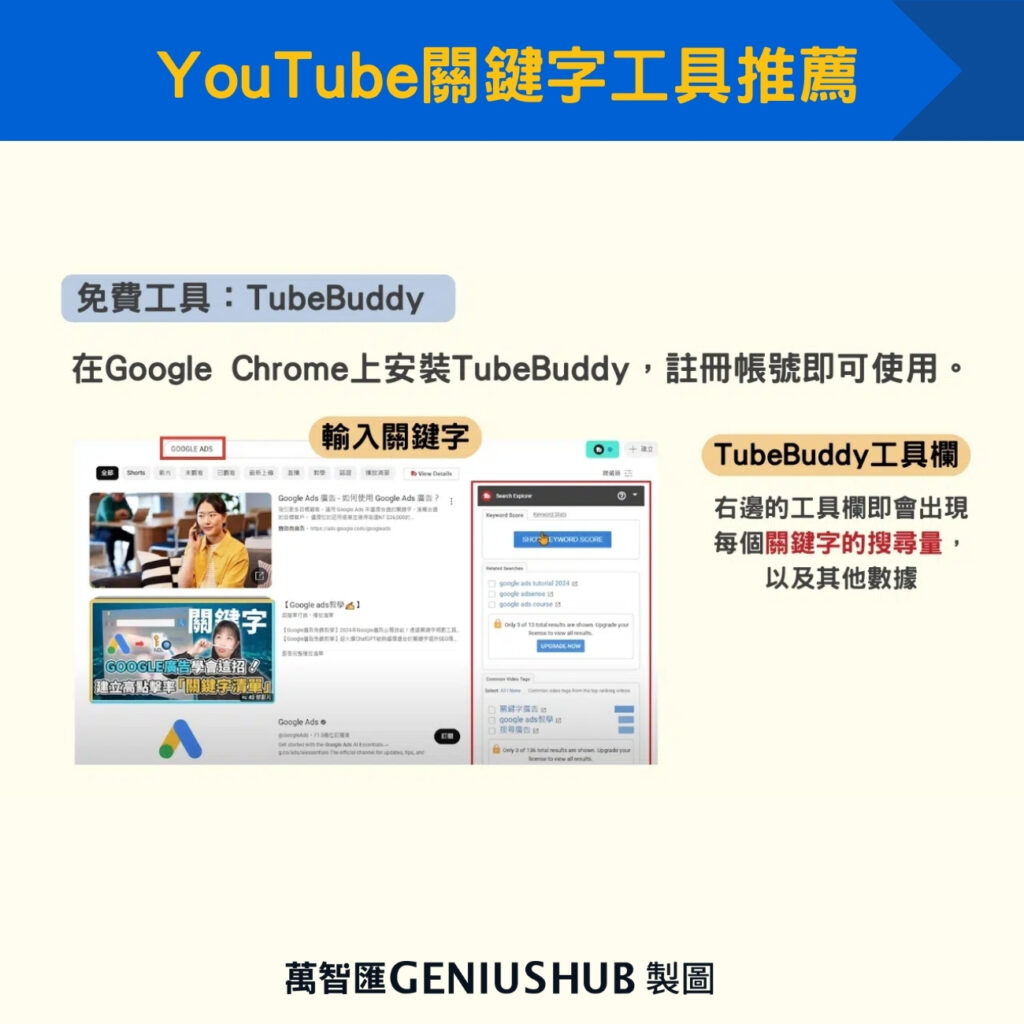YouTube關鍵字工具推薦