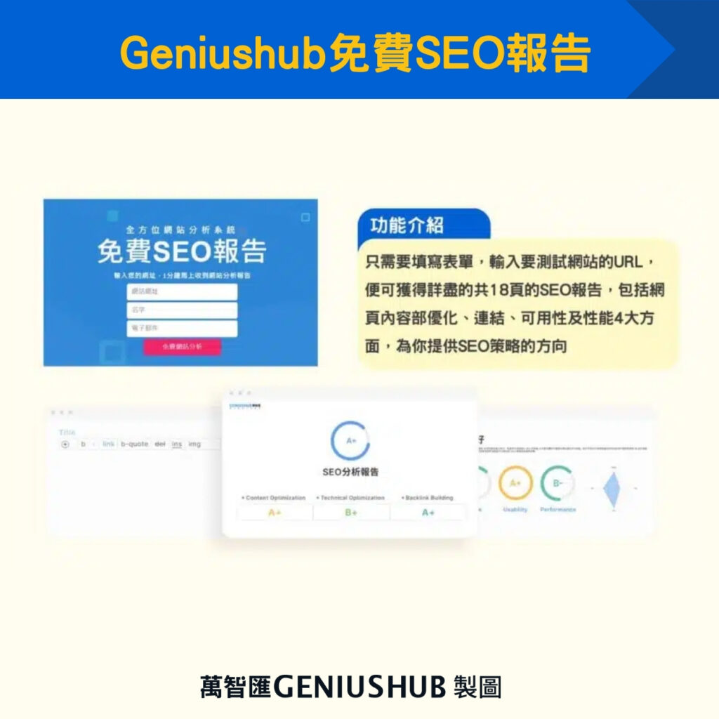 Geniushub免費SEO報告