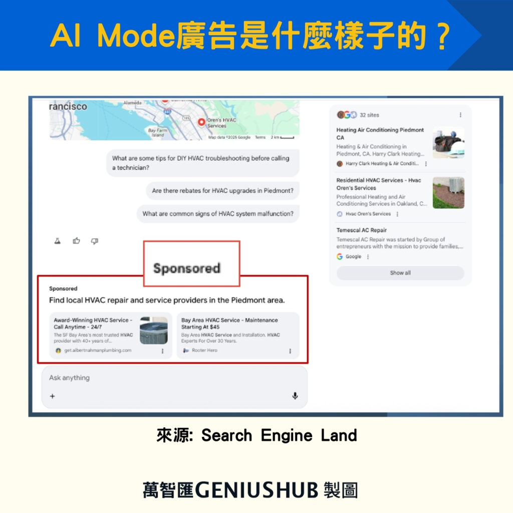 AI Mode廣告是什麼樣子的？