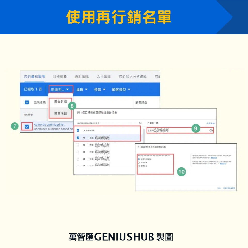 使用再行銷名單  