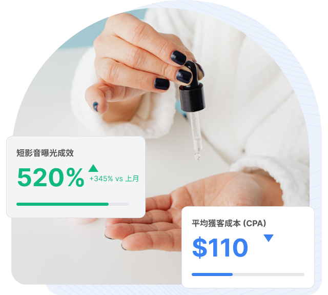 短影音服務範例1 - 自營電商：美妝保養