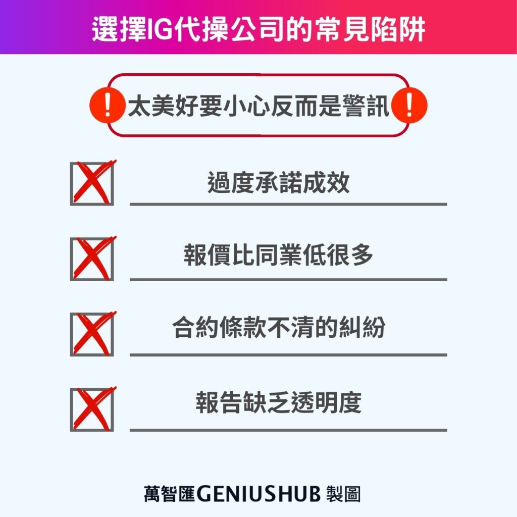 選擇IG代操公司的常見陷阱