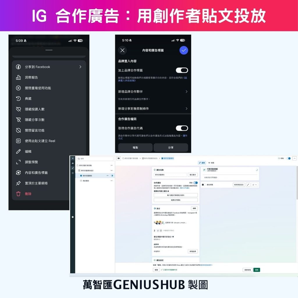 IG 合作廣告：用創作者貼文投放