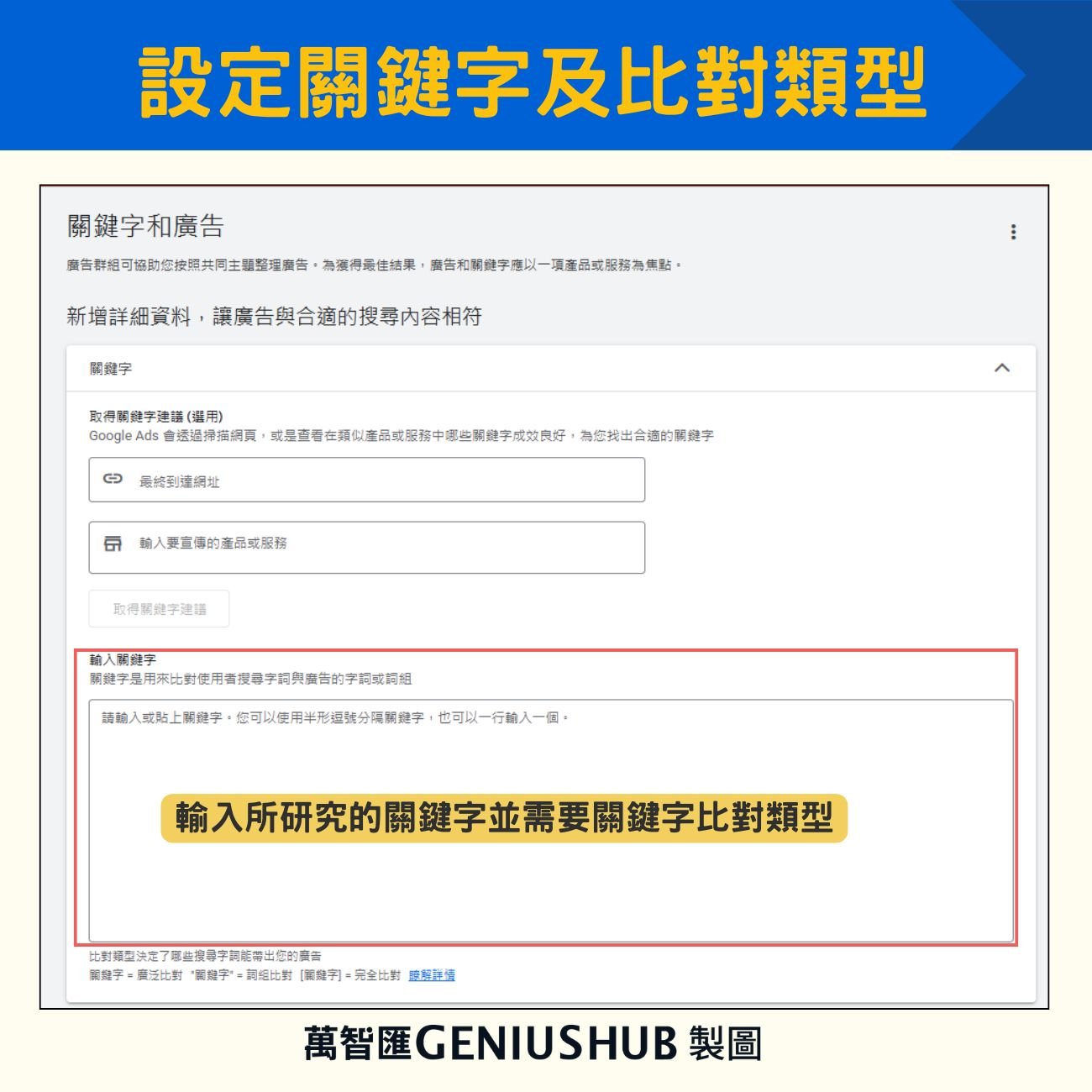 關鍵字的設定
